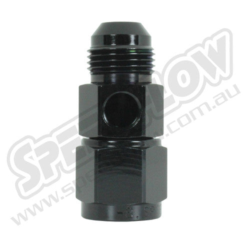 Speedflow 06AN 100 Series Straight 'With M10x1.0mm Port' Female/Male Swivel - Black