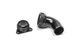 Radium FCST-X 3-Bolt, Remote Mount Fill Neck, 24AN Elbow, 1.5in Barb