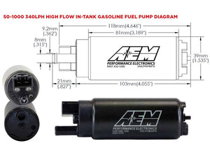 AEM 340LPH High Flow Fuel Pump