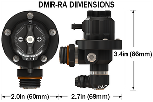 Radium DMR-RA, Direct Mount Regulator, 8AN ORB, Black