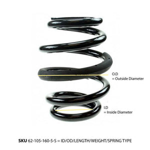 BC Racing S-Barrel Coilover Spring - 62x160mm - 4kg