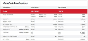 Kelford Camshaft Set - 2JZGTE VVTi