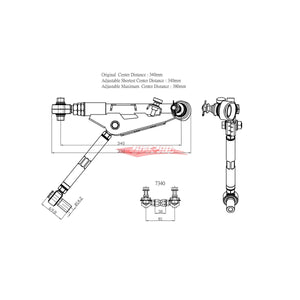 ZSS Front Lower Control Arm & Tension Rods + Sway Bar Endlinks V2 Fits Nissan S13 Silvia, A31 Cefiro & Z32 300ZX