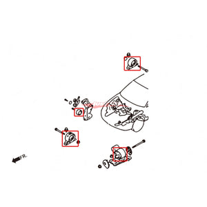 ZSS Hardened Engine Mount Set Fits Mitsubishi Evolution 5/6 CP9A