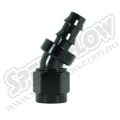 Speedflow 10AN 400 Series 30° Pushlock Hose End - Black