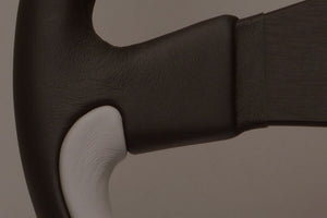Nardi 350mm Black/Grey Smooth Leather Leader