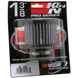 K&N Crank case vent air filter - 35mm ID, Rubber Top - 76mm OD