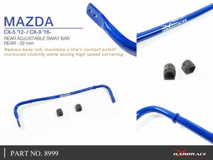 Hardrace Rear Adjustable Sway Bar 22mm - Mazda CX5, CX9