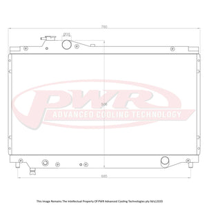 PWR 55mm Alloy Radiator - A80 Supra