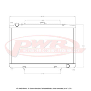 PWR 42mm Radiator - Nissan Silvia 180SX S13 SR20/DET 90-94