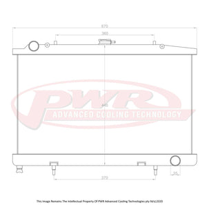 PWR 42mm Radiator - Nissan Silvia 180SX S13 SR20/DET 90-94