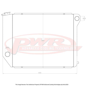 PWR 55mm Radiator - Ford Falcon XA-XC V8 351 Cleveland 72-79