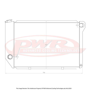 PWR 55mm Radiator - Ford Falcon XA-XC V8 351 Cleveland 72-79