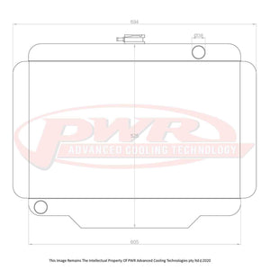 PWR 55mm Radiator - J10 Jeep V8 74-88