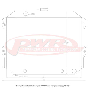 PWR 55mm Radiator - Nissan 260Z 2.6L 74-78