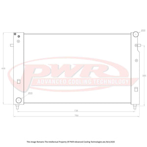 PWR 55mm Radiator - Holden Monaro V2 CV8 LS2 V8 01-02