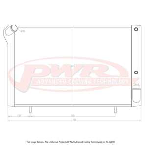 PWR 55mm Radiator - Chevrolet Corvette Stingray C3 V8 68-82
