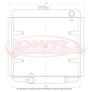 PWR 55mm Radiator - Ford Falcon XT Cleveland V8 68-69