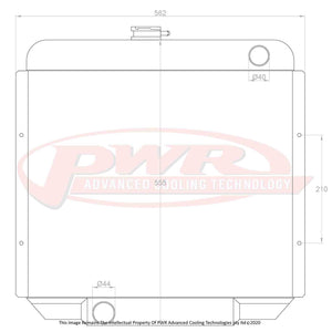 PWR 55mm Radiator - Ford Falcon XT Cleveland V8 68-69