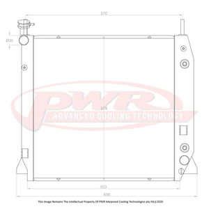 PWR 42mm Radiator - Holden Rodeo RA 3.6L Petrol 03-08