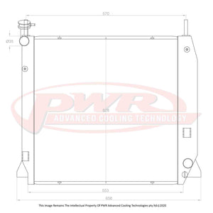 PWR 42mm Radiator - Holden Rodeo RA 3.6L Petrol 03-08