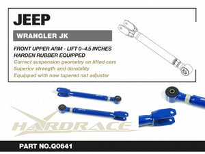 Hardrace Front Upper Arm - Adj V2 Lift 0-4.5" - Jeep Wrangler JK