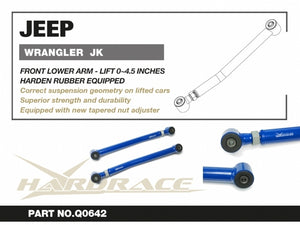 Hardrace Front Lower Arm- Adj V2 Lift 0-4.5" - Jeep Wrangler JK