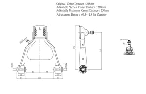 Hardrace Front Upper Camber Kit V2 - Mazda MX5 NC, RX8 SE3P
