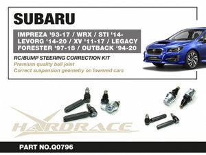 Hardrace Bump Steer Correction Kit - Subaru Impreza WRX, Forester, Liberty, Outback