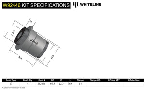Whiteline Subframe Mount Bushing Kit, R&S-Chassis