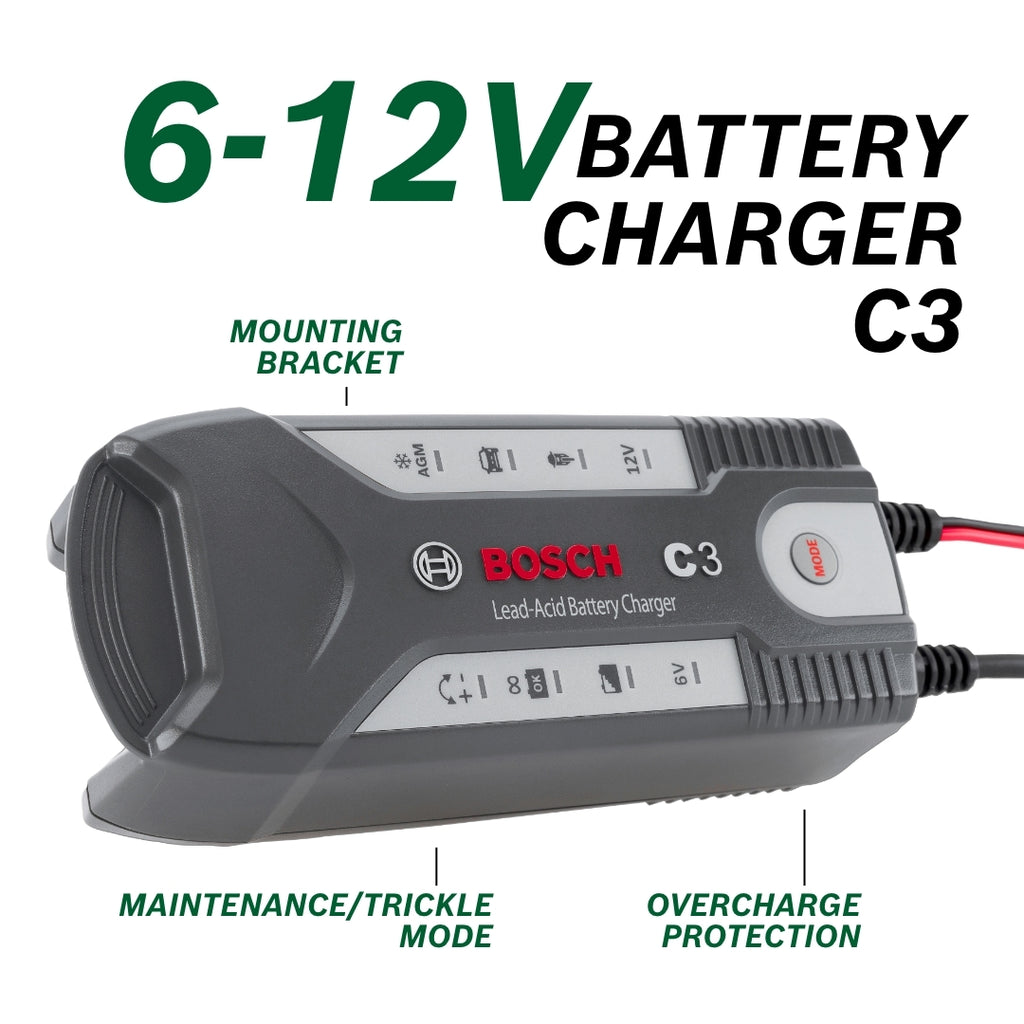 Bosch Battery Charger C3, 6 & 12V - Garage 7