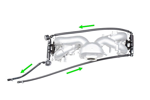 Radium Fuel Rail Plumbing Kit, Subaru EJ