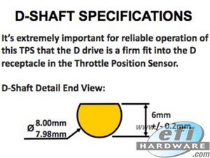 Variohm Euro XPD Contactless TPS for 8mm D-shaft Throttle Bodies