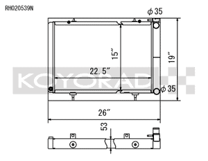 Koyo K-Sport NFLO Radiator - S14/S15 (V8 Swap)