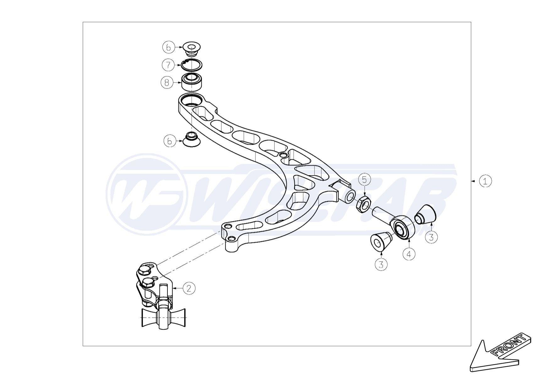 Wisefab Front V2 Lower Control Arm - Nissan S chassis