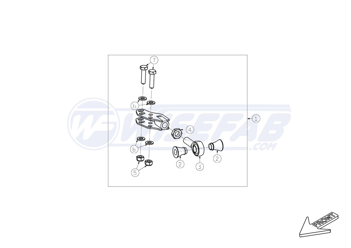Wisefab Front V2 Lower Control Arm Fixing - Nissan S chassis