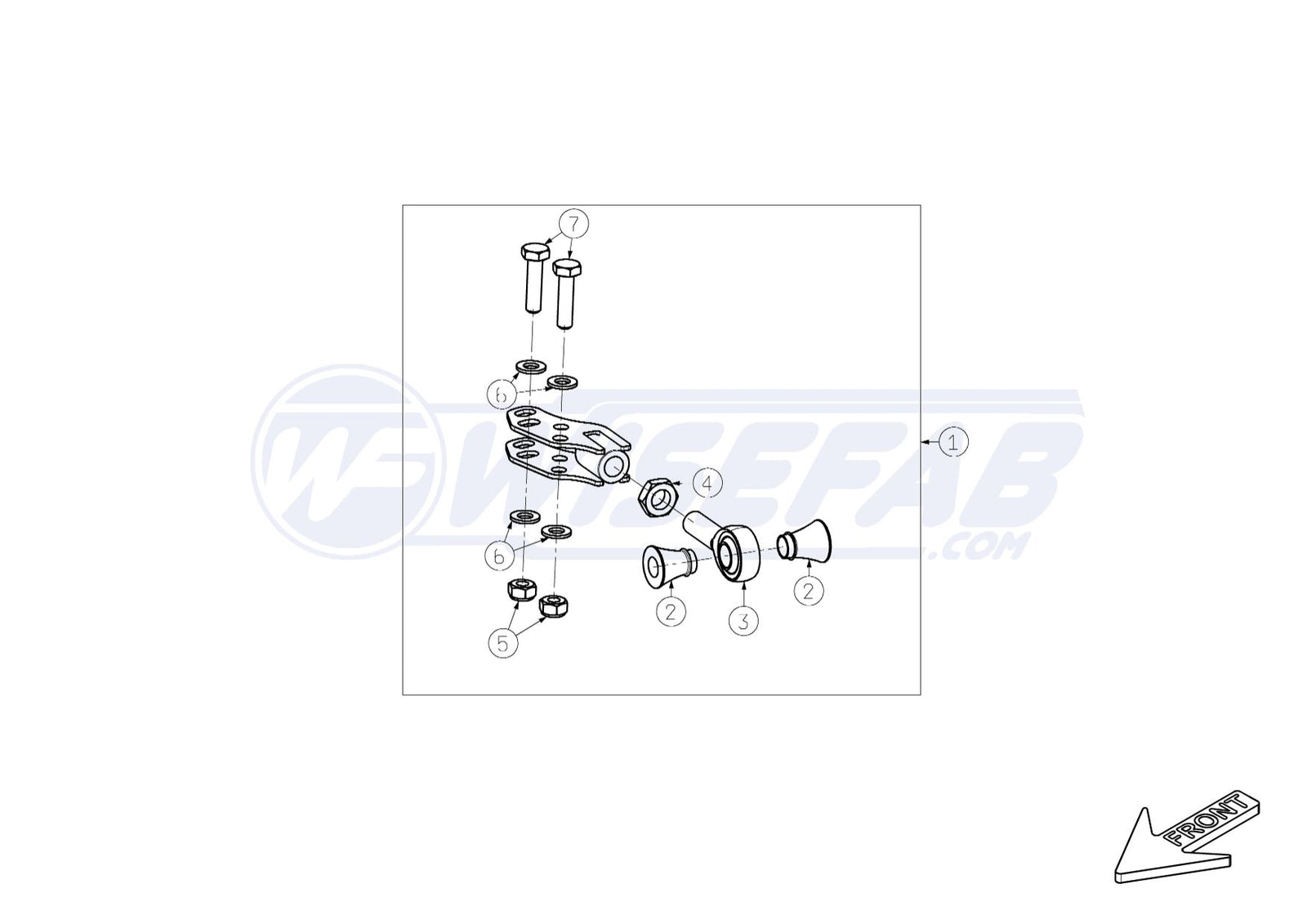 Wisefab Front V2 Lower Control Arm Fixing - Nissan S chassis