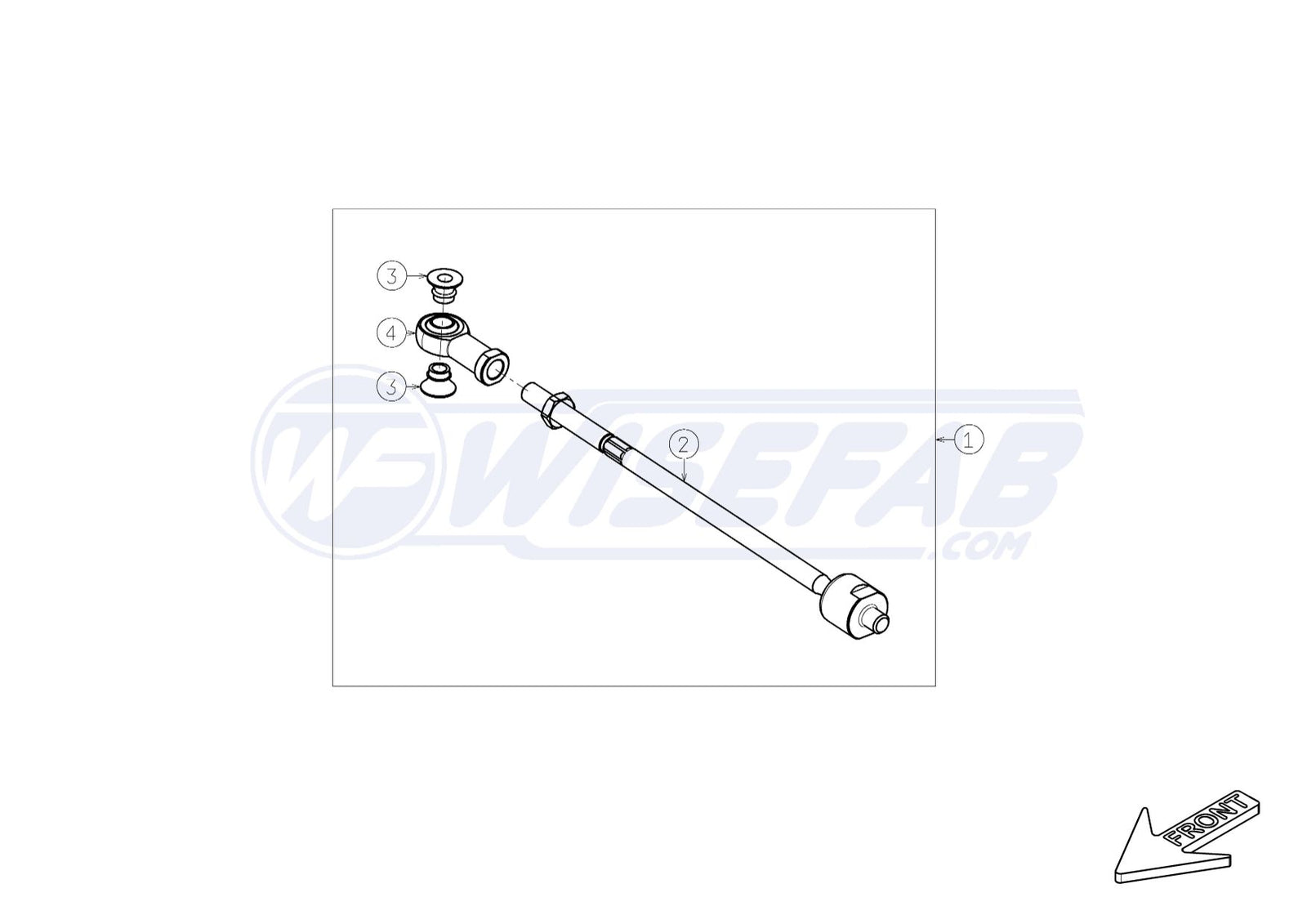 Wisefab Tie Rod Inner M14x1.5 M14x1.5 L360