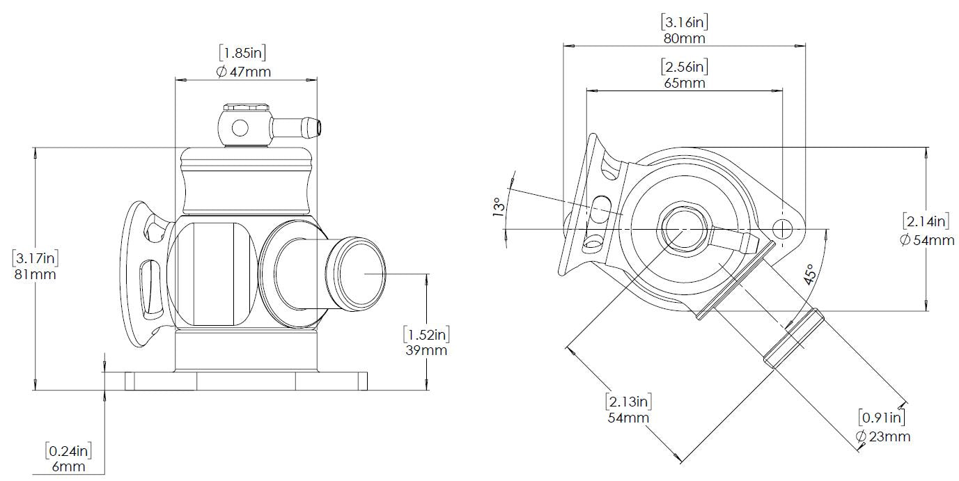 Turbosmart Kompact Plumb Back - Shortie - HKS