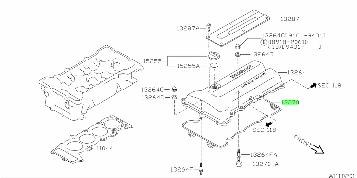 Nissan OEM Rocker Cover Gasket - SR20 Non-VCT