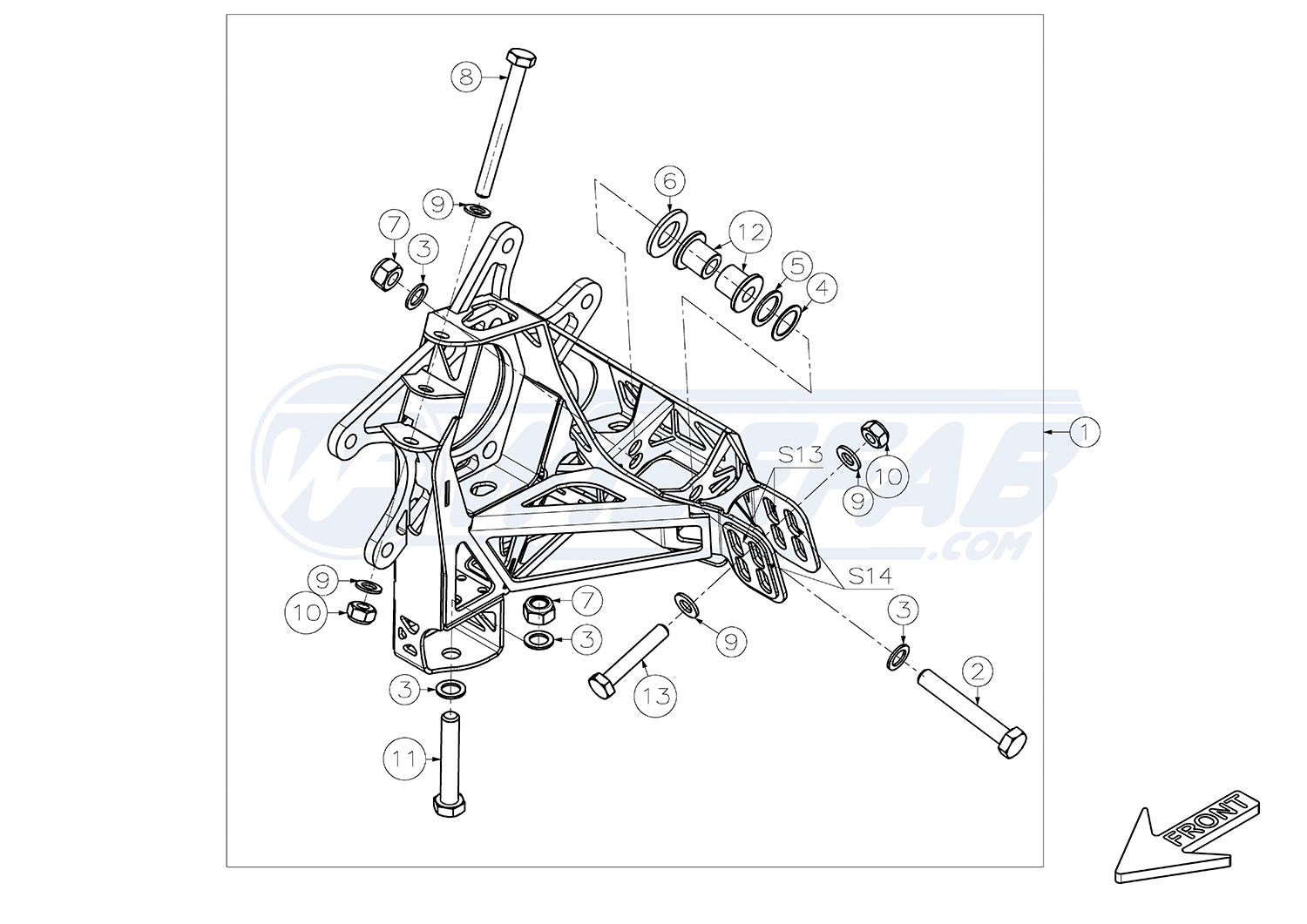 Wisefab Rear Knuckle Left - Nissan S-Chassis