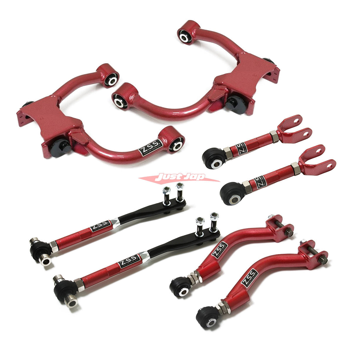 ZSS 8 Piece Suspension Arm Kit (Pillow Ball) Fits Nissan R33 GTS-4, GTR, R34 GT-4 & C34 Stagea (4WD)