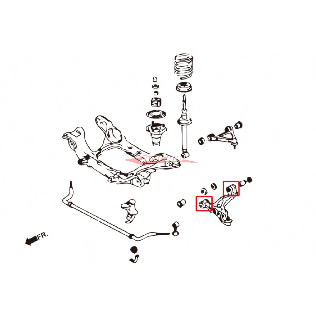 ZSS Front Lower Control Arm Bushing (Pillow Ball) fits Mazda RX7 FD3S