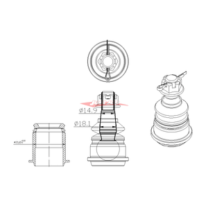 ZSS Front Lower Control Arm V2 Replacement Ball Joint Fits Nissan S13 Silvia, A31 Cefiro & Z32 300ZX