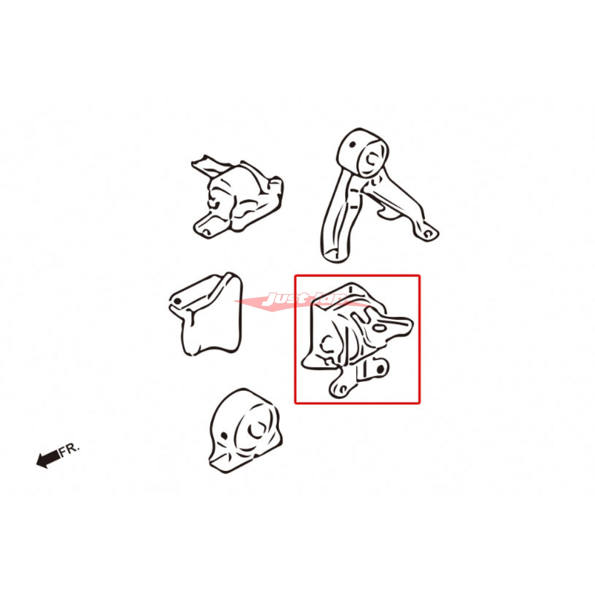 ZSS Harden Engine Mount - Left Side A/T Only fits Mitsubishi EVO 10