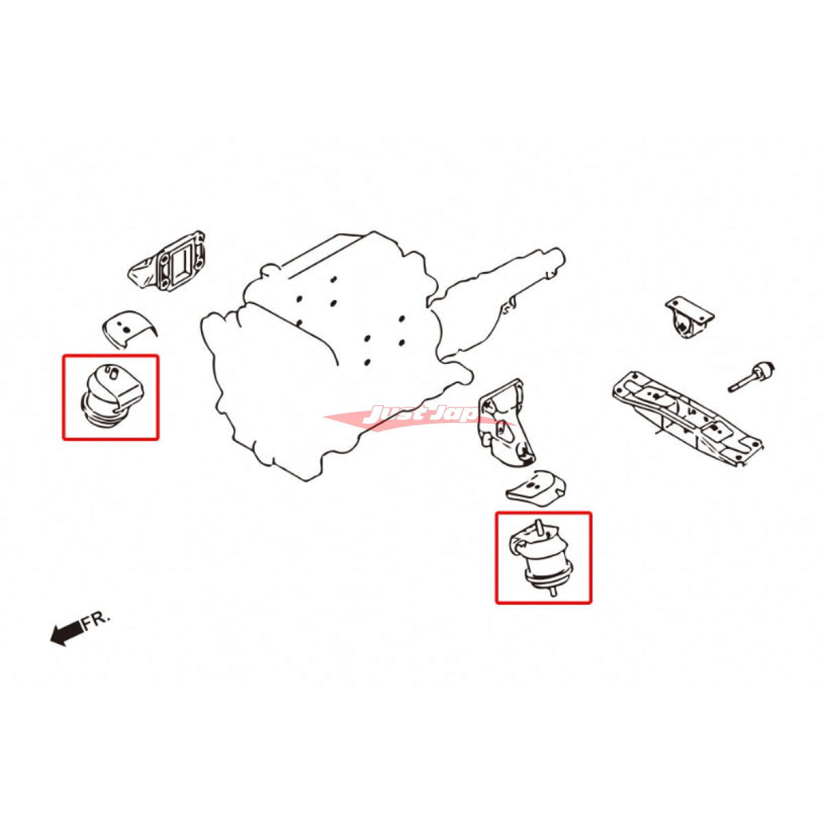 ZSS Hardened Engine Mount Set Fits Nissan Skyline V35/G35 & 350Z Z33