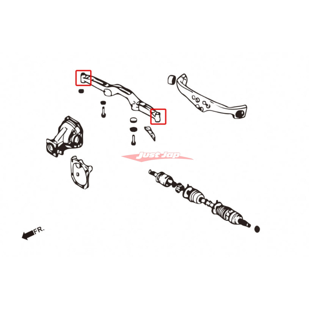 ZSS Rear Diff Support Member Bushes (54mm) fits Mitsubishi Lancer Evolution 4-9 (CN9A/CP9A/CT9A)