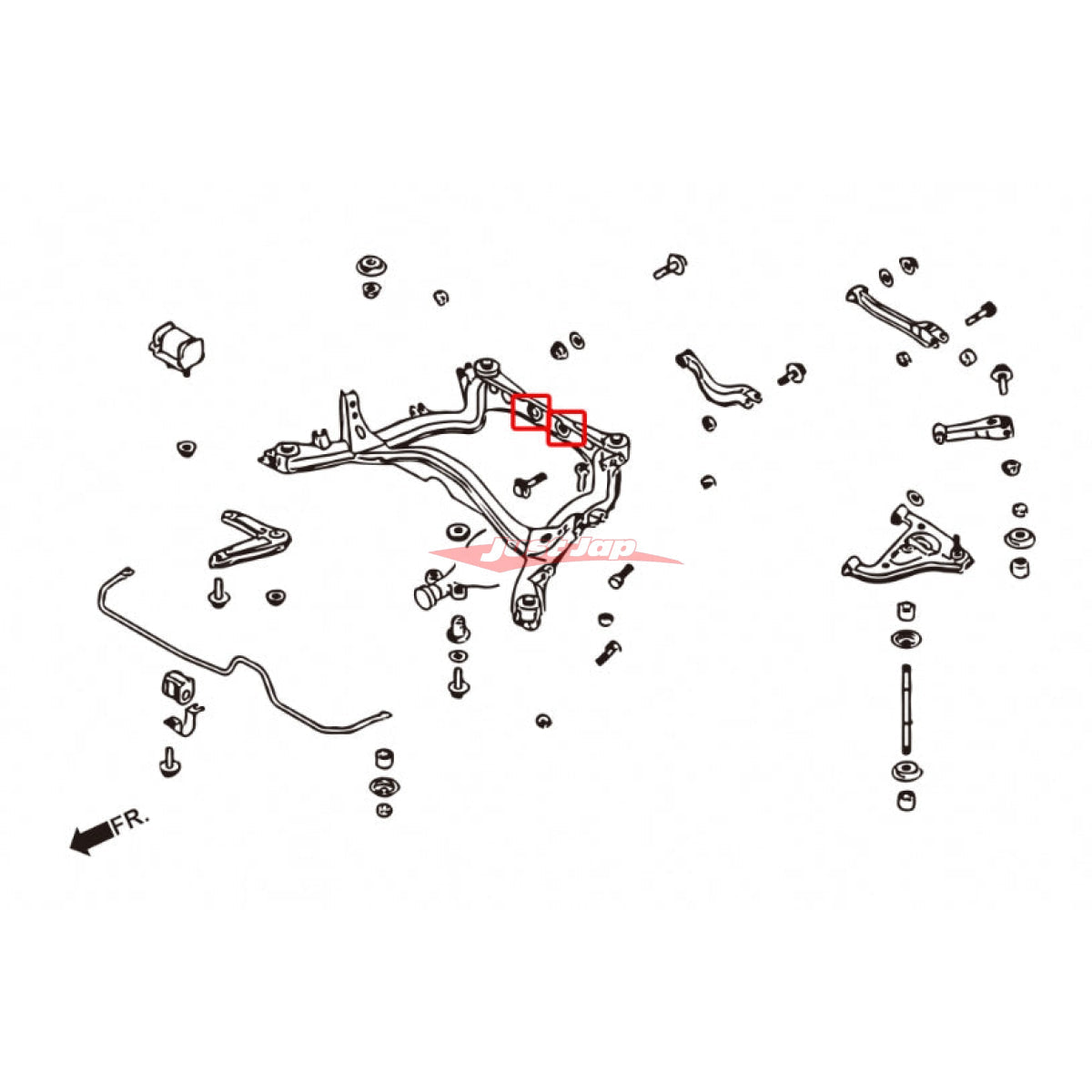 ZSS Rear Diff Support Member Bushes fits Nissan S14/S15/R32/R33/R34/Z32