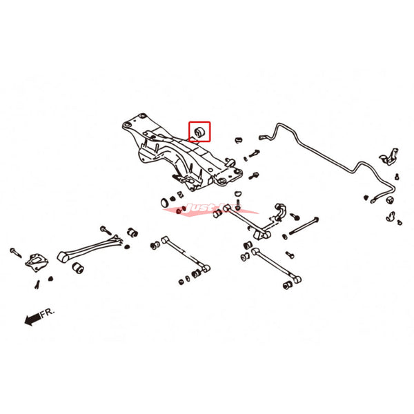 Rear Differential Subframe Bushings (Hardened Rubber), Subaru, Impreza ...