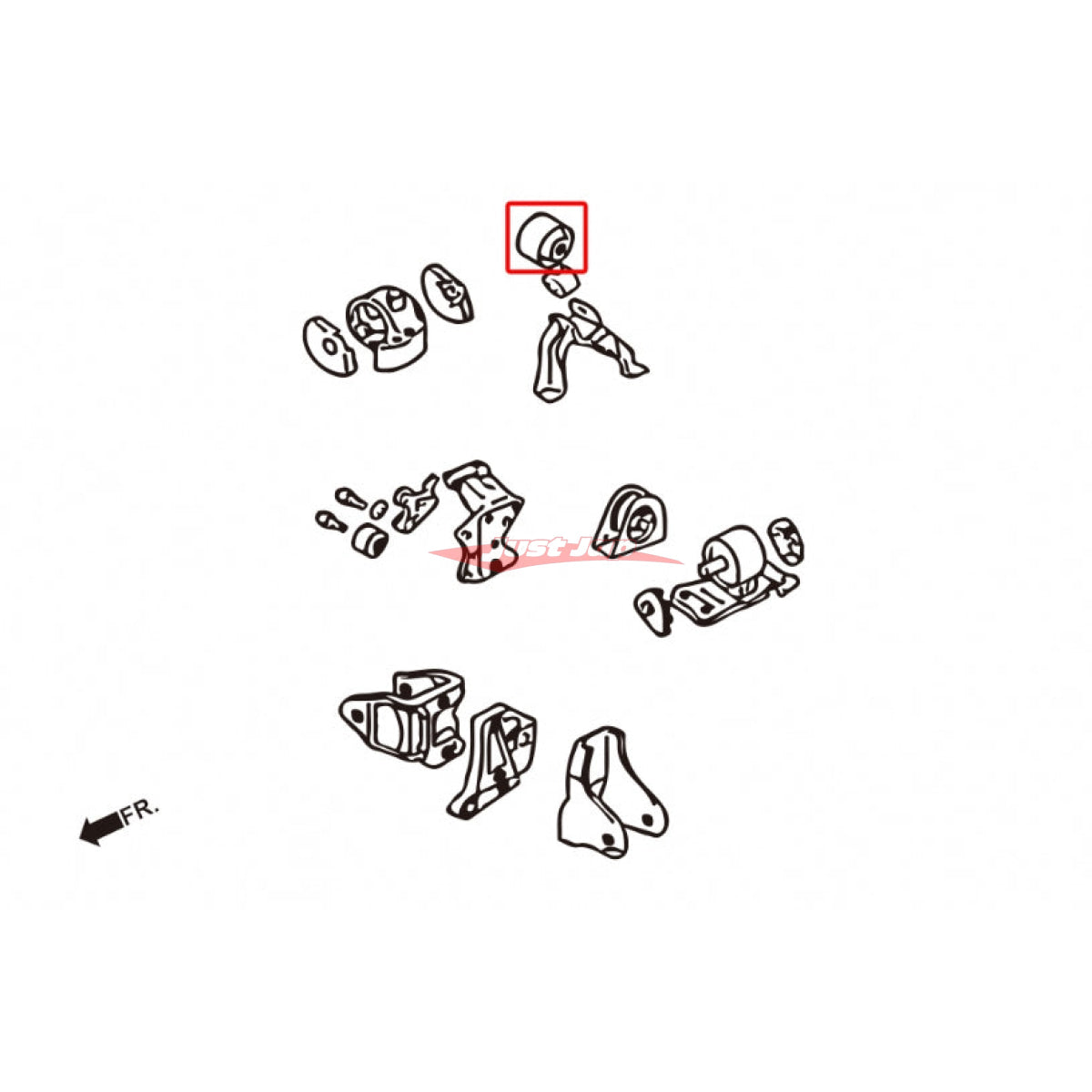 ZSS Rear Reainforced Engine Mount fits Mitsubishi Lancer Evolution CT9A/CZ4A